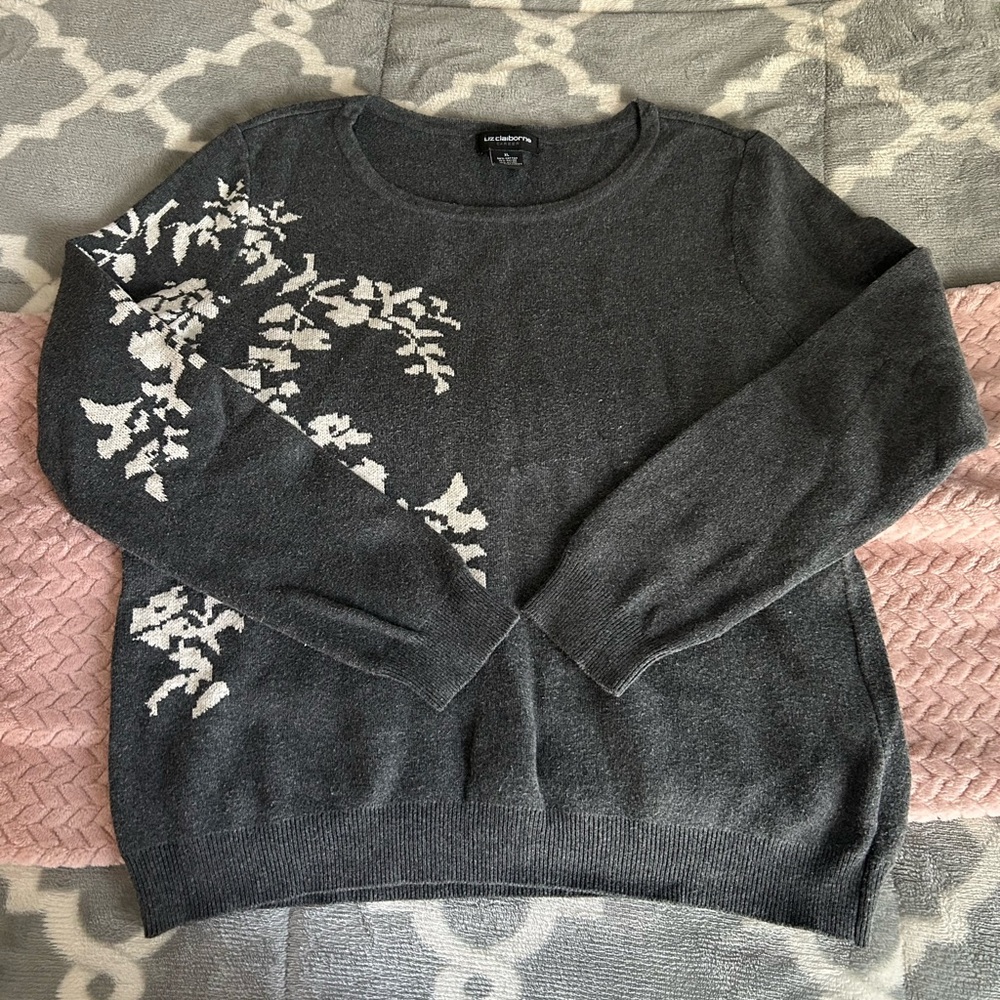 Gray Round Neck Sweater